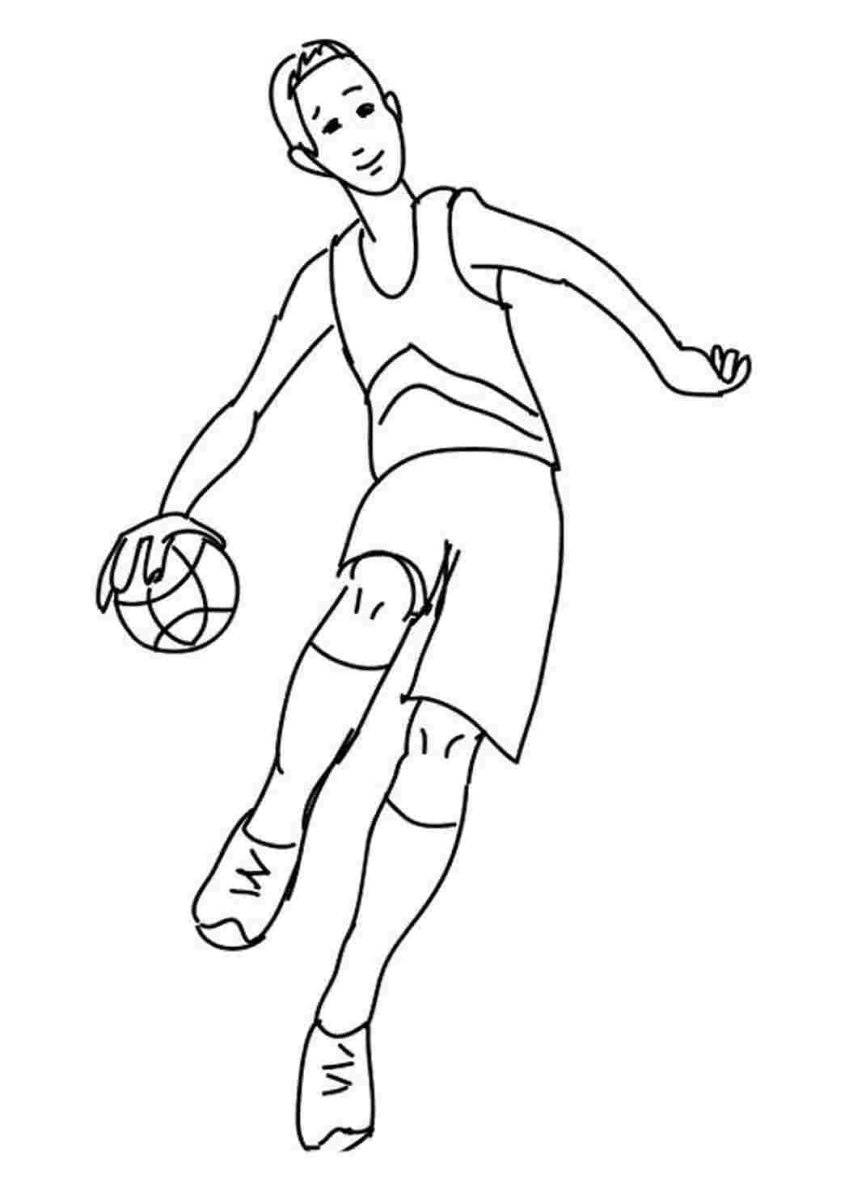 Спортсмен рисунок карандашом для детей
