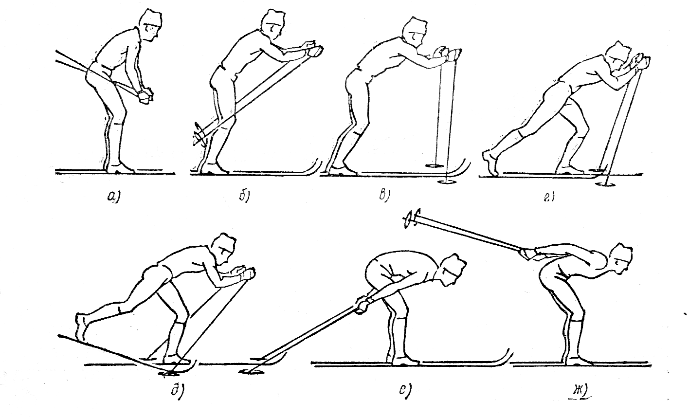 Какой ход передвижения на лыжах появился раньше. Одновременный одношажный ход техника выполнения. Попеременный бесшажный ход на лыжах техника. Одновременный одношажный коньковый ход. Одновременный двухшажный коньковый ход.